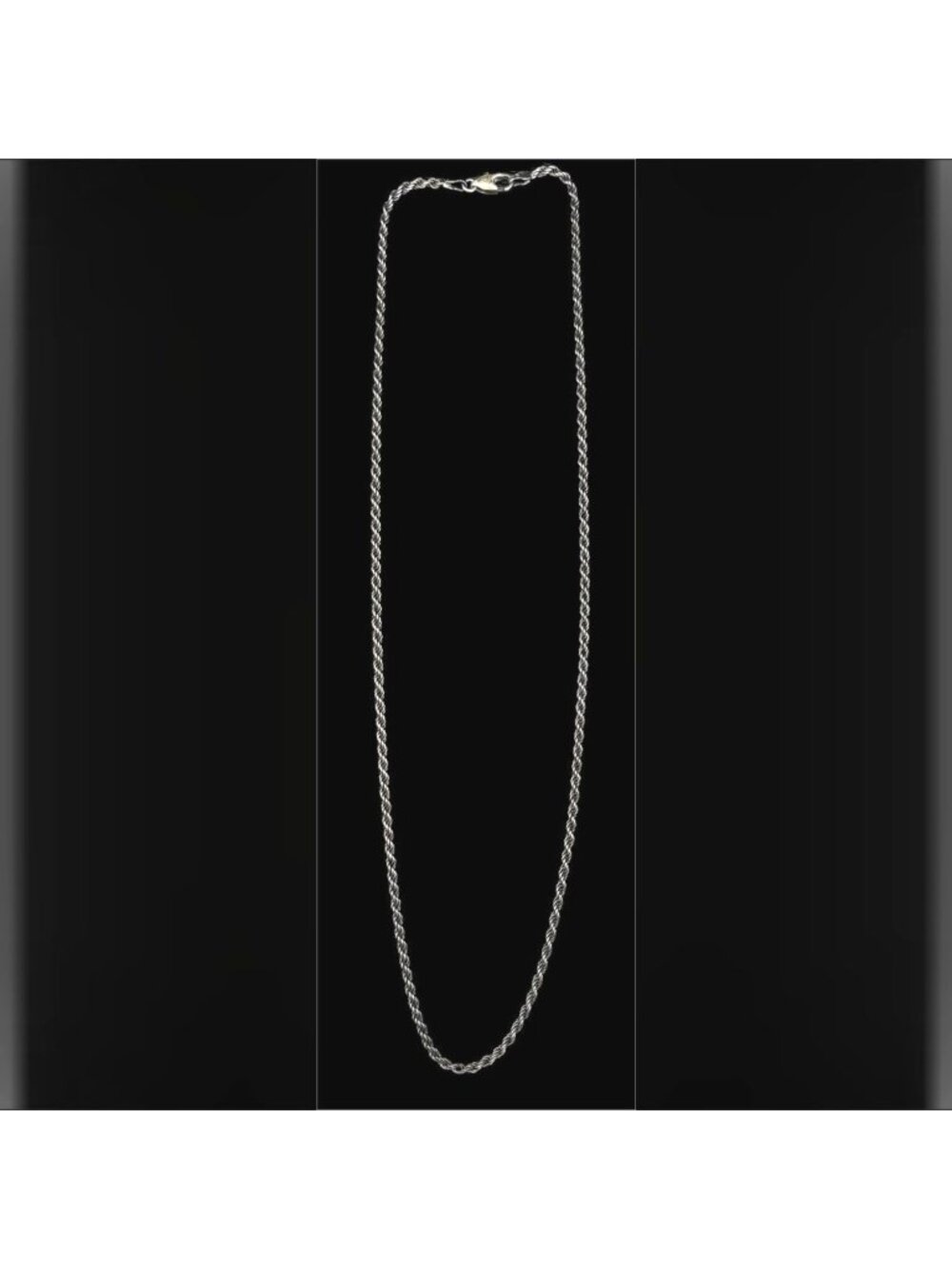 Sterling Silver 925 Italy Rope Chain Necklace 20" - Picture 4 of 4